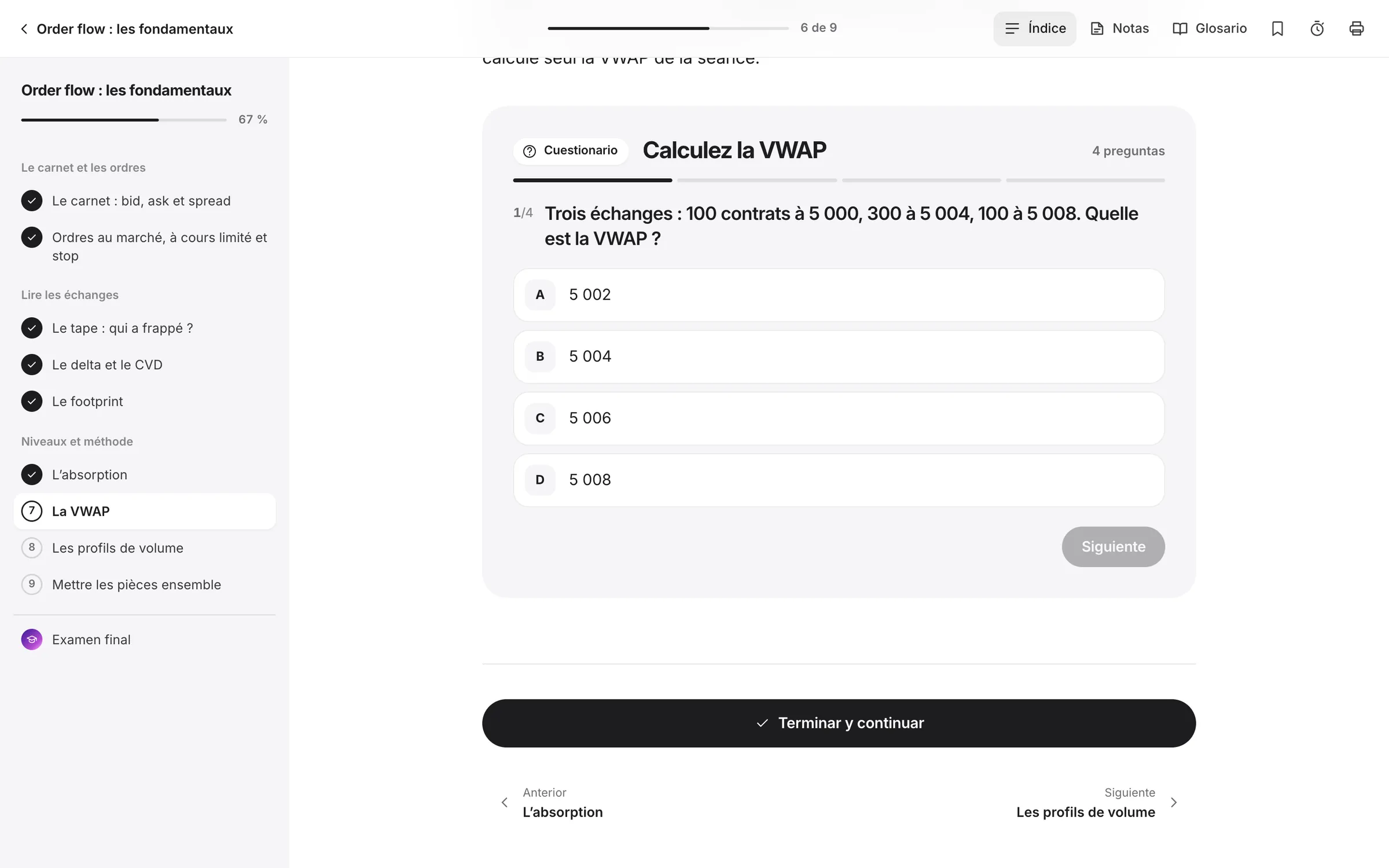 Un cuestionario corregido, con su explicación