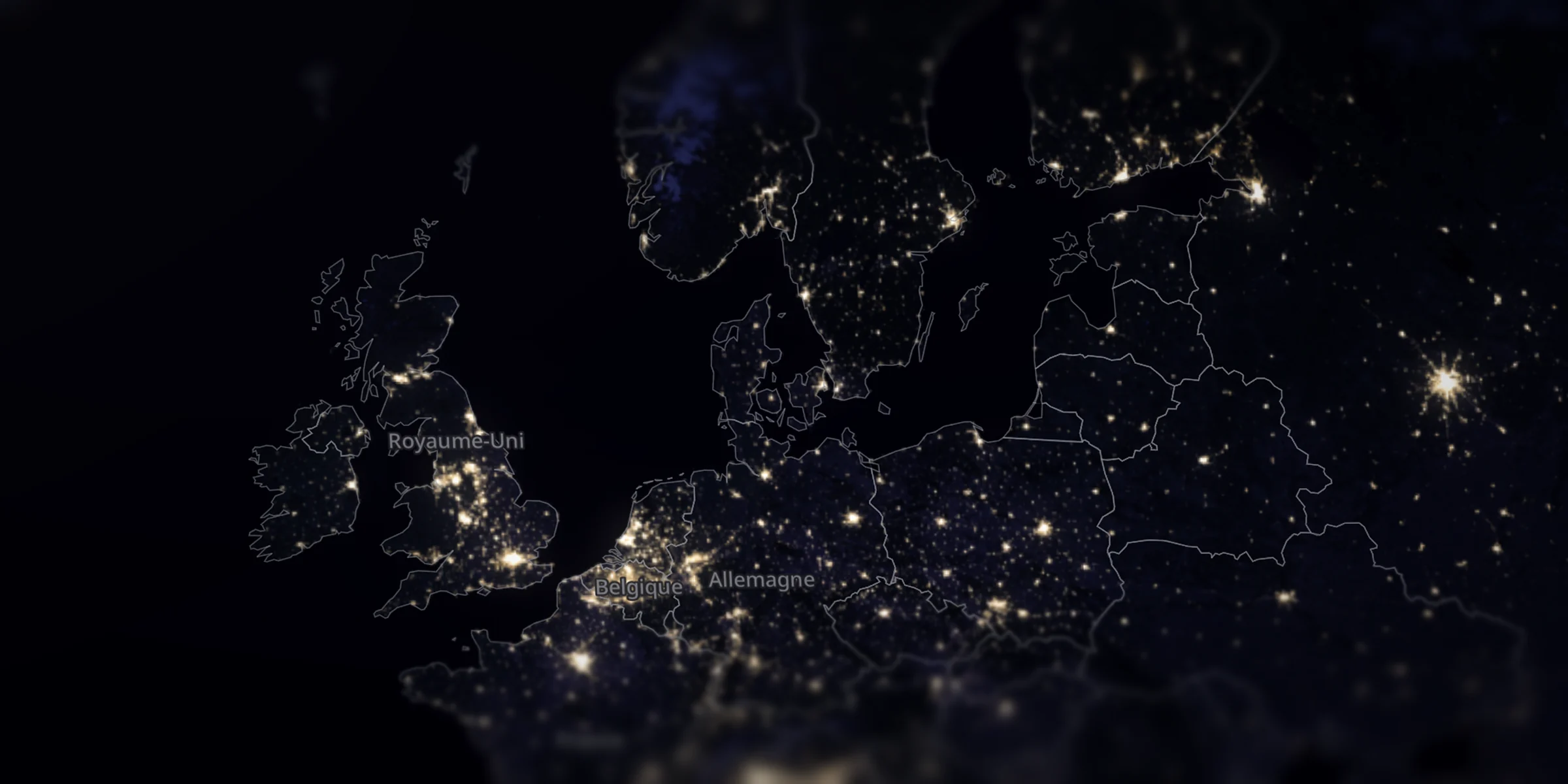 Le World Monitor d’EtopiaX vu de près : l’Europe de nuit, ses villes en lumière